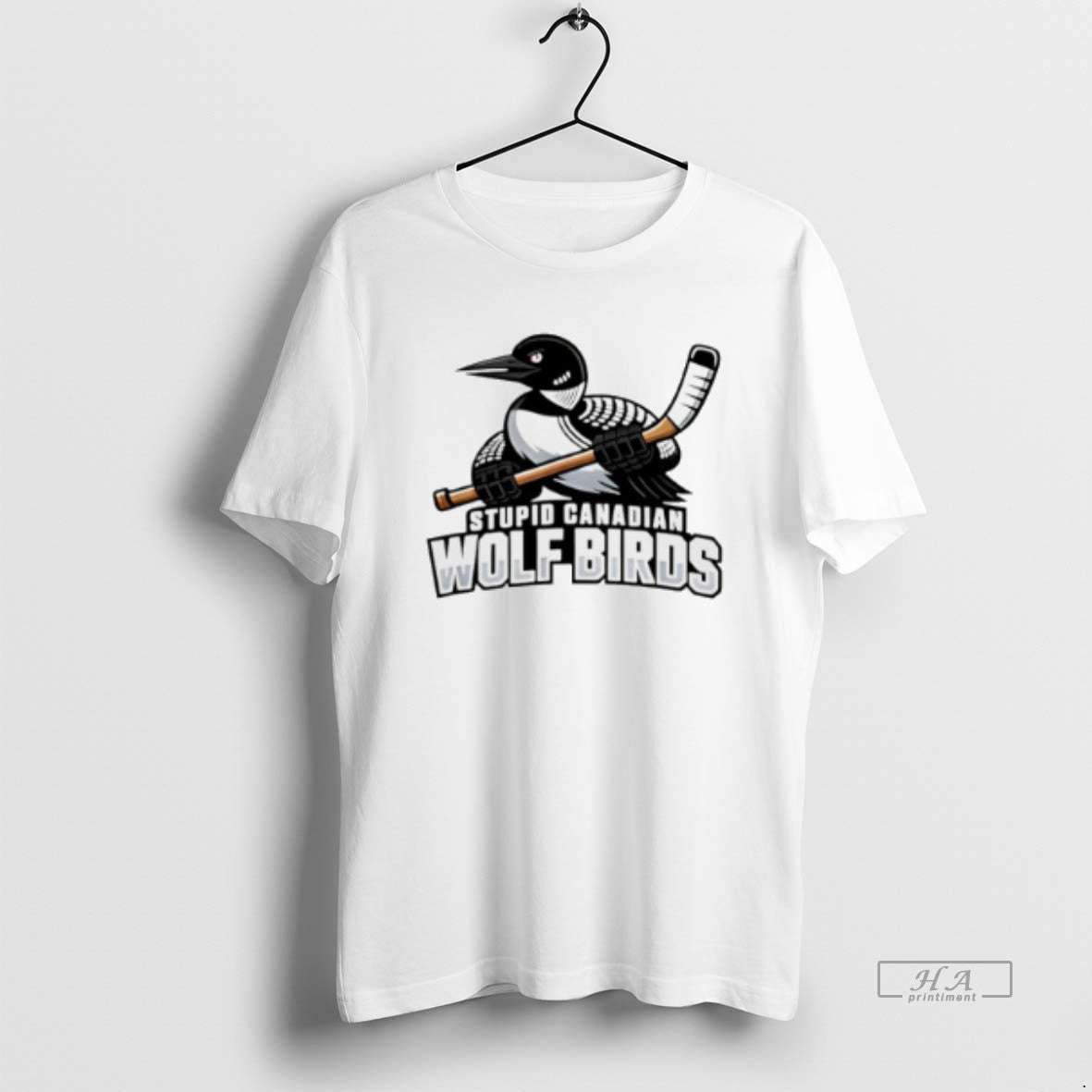Official Stupid Canadian Wolf Bird Hockey Sport T-Shirts, Hoodie, Sweatshirt