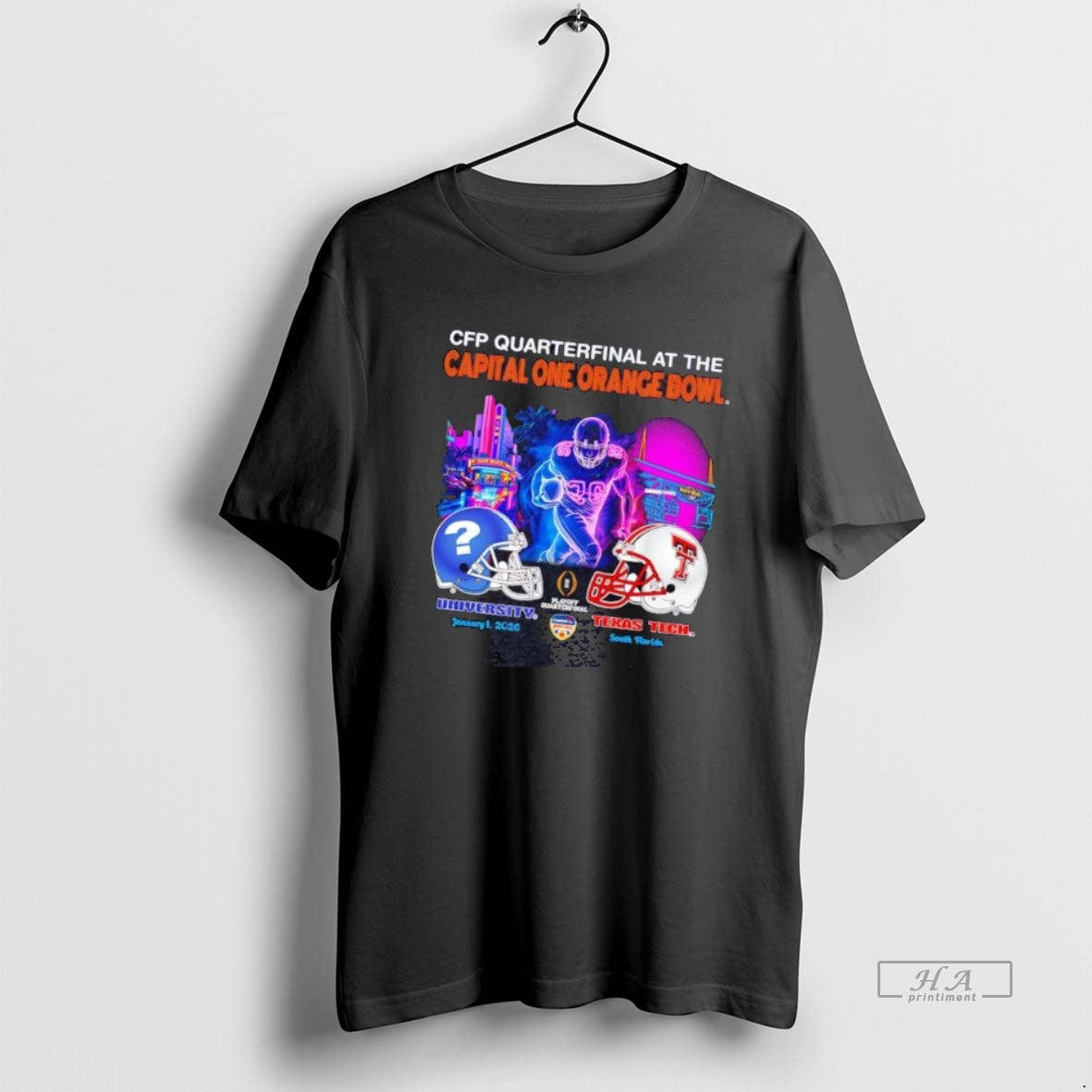 Official Tbd Vs Texas Tech Red Raiders Cfp Capital One Orange Bowl 2026 T-Shirts, Hoodie, Sweatshirt | PopFlextees.com