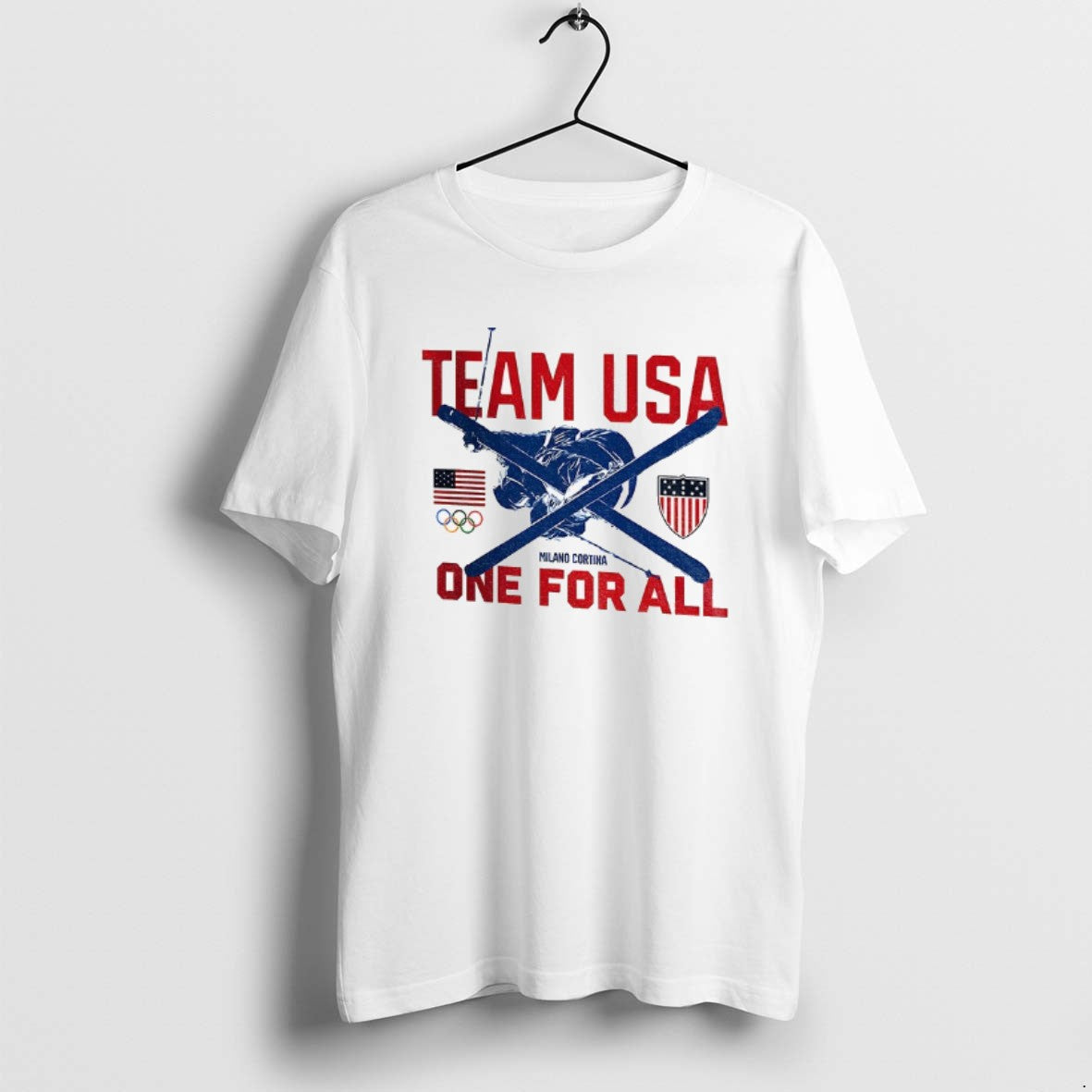 Official Team Usa Milano Cortina One For All 2026 Olympic T-Shirts, Hoodie, Sweatshirt | PopFlextees.com
