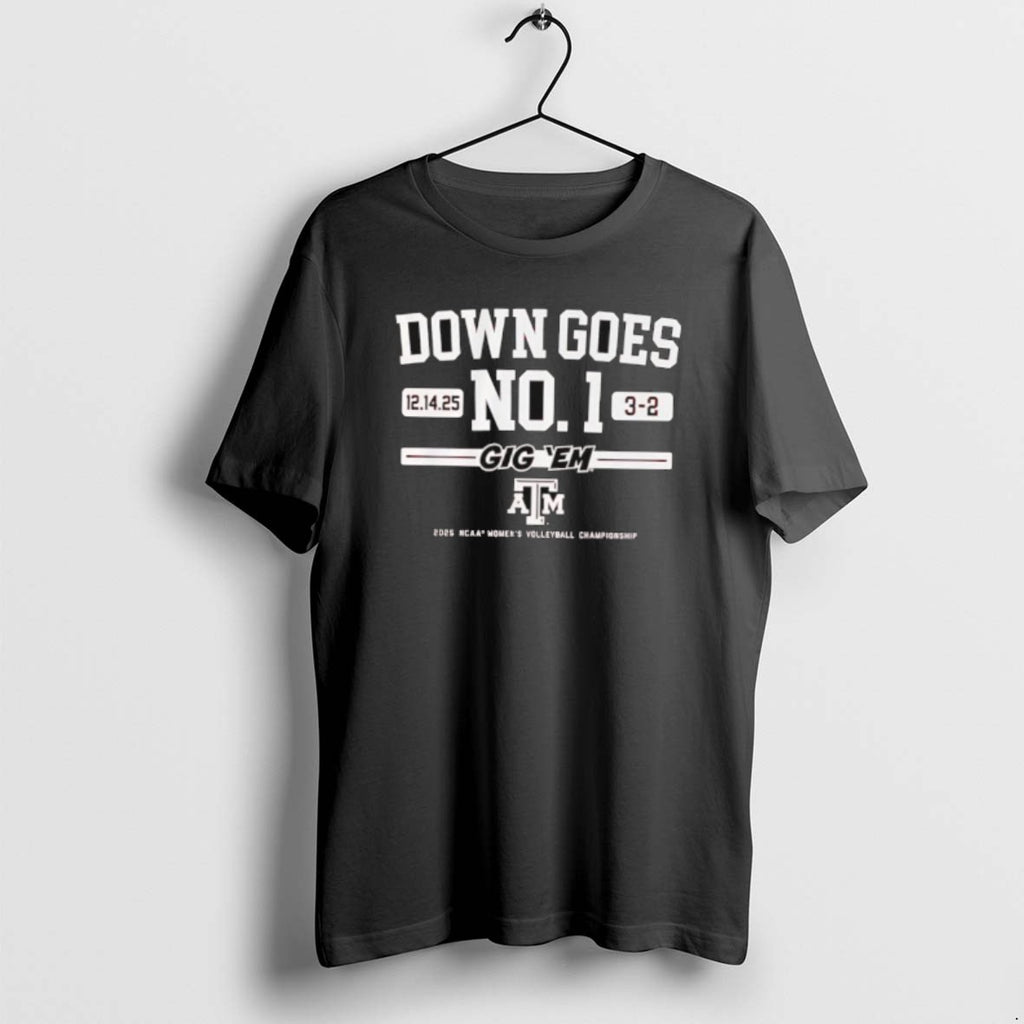 Official Texas Am Volleyball Down Goes No T-Shirts, Hoodie, Sweatshirt | PopFlextees.com