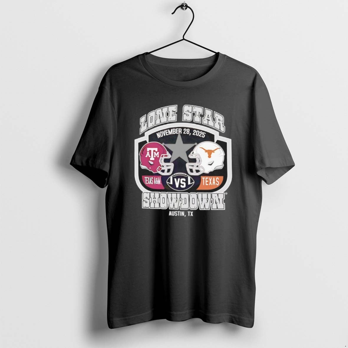 Official Texas Am Vs Texas Longhorn 2025 Lone Star Showdown Helmet T-Shirts, Hoodie, Sweatshirt | PopFlextees.com