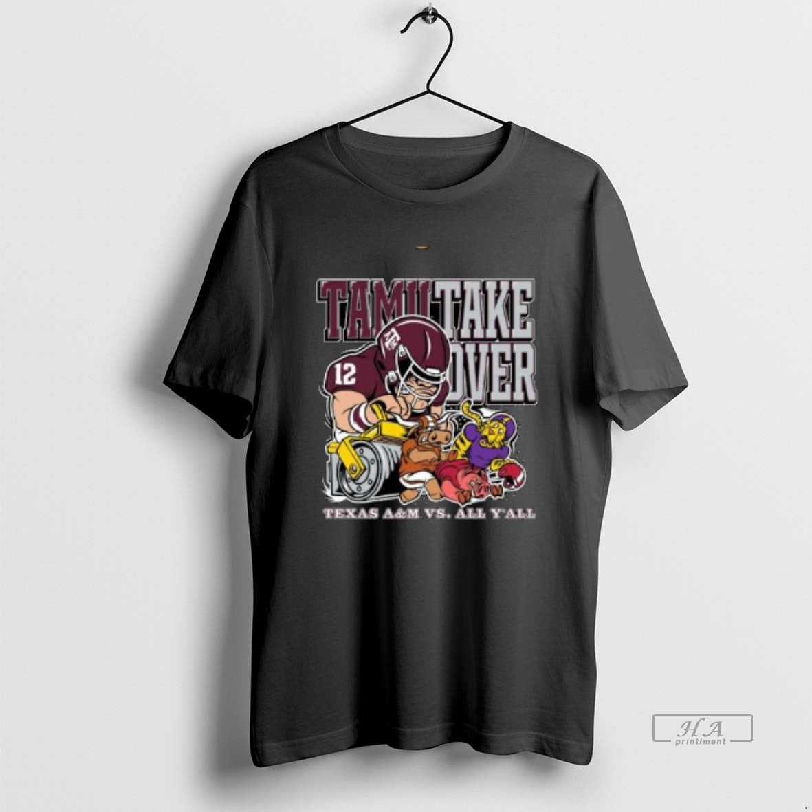 Official Texas Am Aggies Vs All Yall Tamu Takeover Mascot Circle Black T-Shirts, Hoodie, Sweatshirt | PopFlextees.com