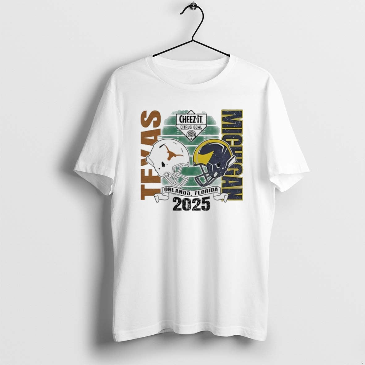 Official Texas Longhorns Vs Michigan Wolverines Cheez It Citrus Bowl Helmet 2025 T-Shirts, Hoodie, Sweatshirt