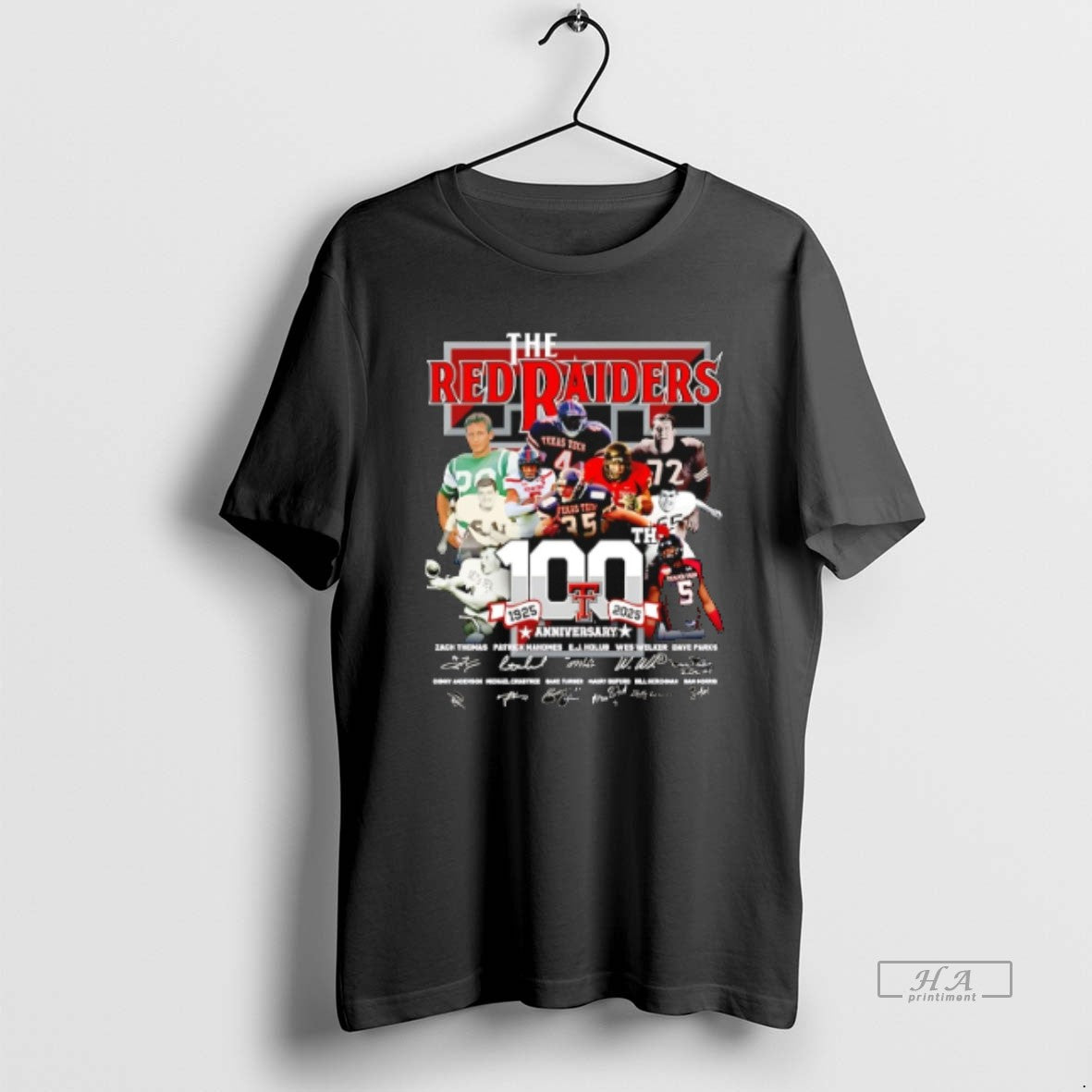 Official Texas Tech Red Raiders 100th Anniversary 1925 2025 Signatures T-Shirts, Hoodie, Sweatshirt | PopFlextees.com
