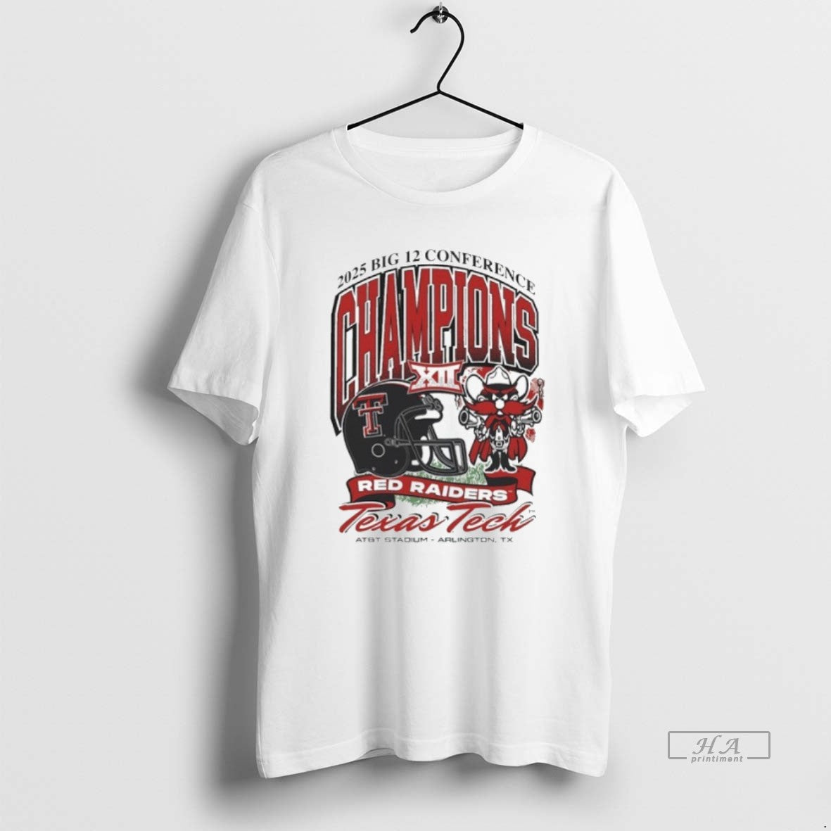 Official Texas Tech Red Raiders 2025 Big 12 Football Champions Mascot T-Shirts, Hoodie, Sweatshirt | PopFlextees.com
