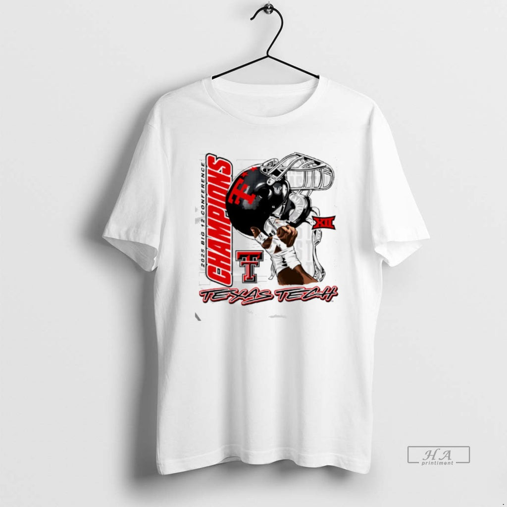 Official Texas Tech Red Raiders 2025 Big 12 Football Champs Graphic Hand T-Shirts, Hoodie, Sweatshirt | PopFlextees.com