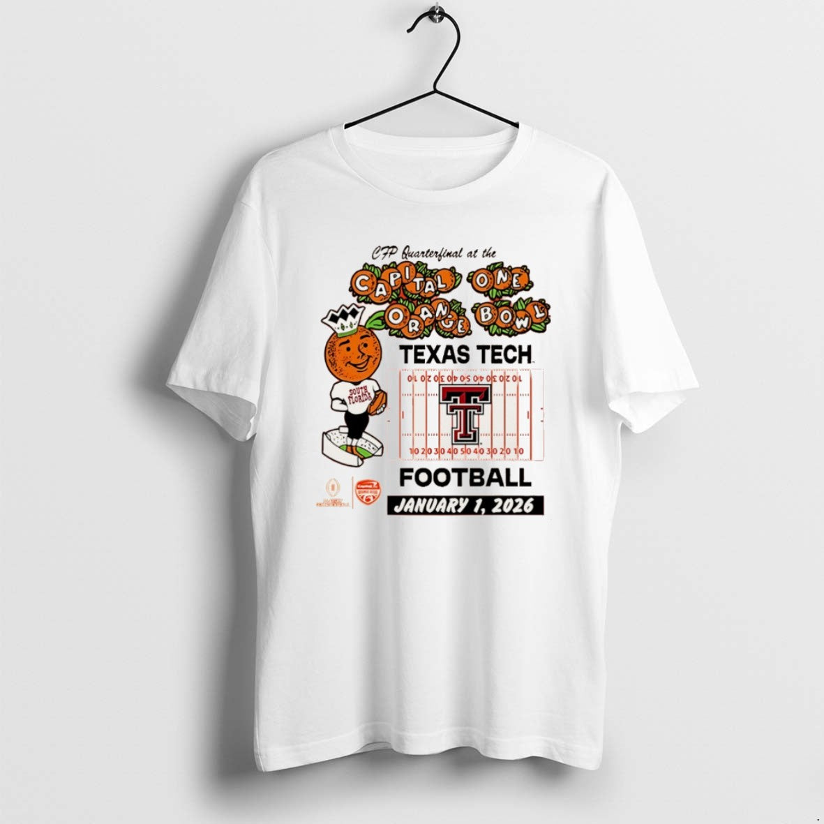 Official Texas Tech Red Raiders 2025 Orange Bowl Mascot Christmas T-Shirts, Hoodie, Sweatshirt | PopFlextees.com