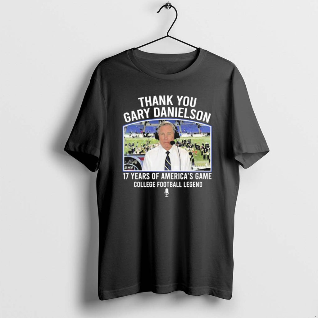 Official Thank You Gary Danielson 17 Years Of Americas Game College Football League T-Shirts, Hoodie, Sweatshirt