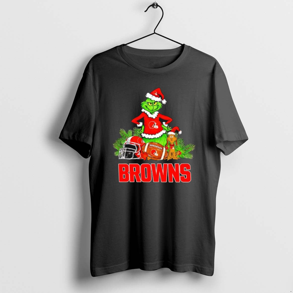 Official The Grinch And Max Cleveland Browns Christmas Helmet Items T-Shirts, Hoodie, Sweatshirt | PopFlextees.com
