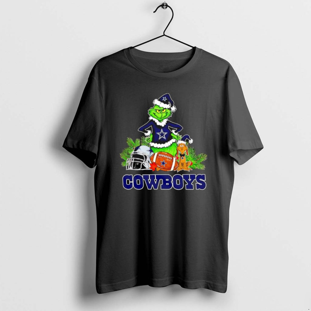Official The Grinch And Max Dallas Cowboys Christmas Helmet Items T-Shirts, Hoodie, Sweatshirt | PopFlextees.com