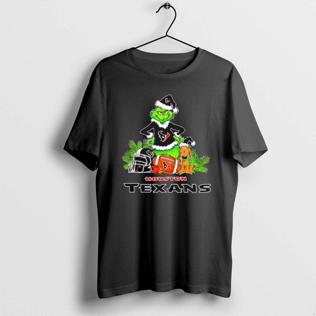 Official The Grinch And Max Houston Texans Christmas Helmet Items T-Shirts, Hoodie, Sweatshirt | PopFlextees.com