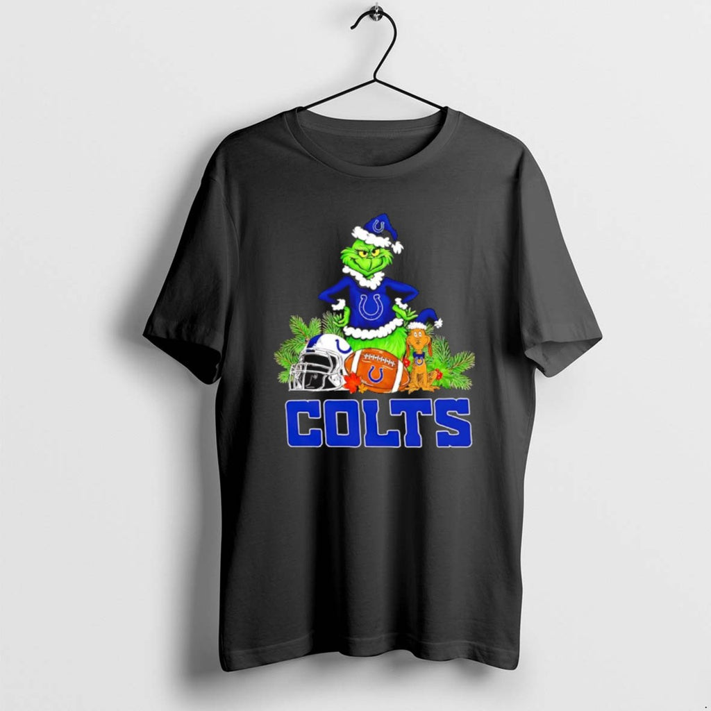 Official The Grinch And Max Indianapolis Colts Christmas Helmet Items T-Shirts, Hoodie, Sweatshirt | PopFlextees.com