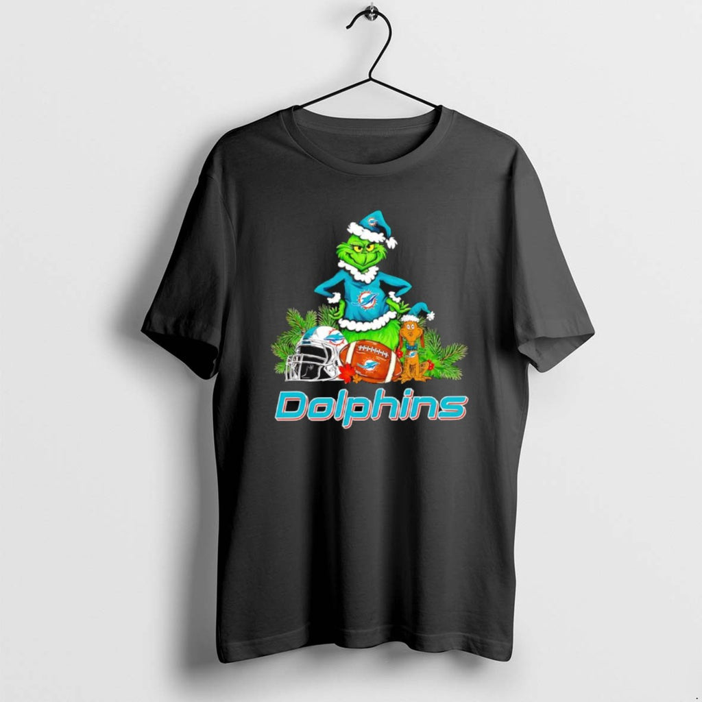 Official The Grinch And Max Miami Dolphins Christmas Helmet Items T-Shirts, Hoodie, Sweatshirt | PopFlextees.com