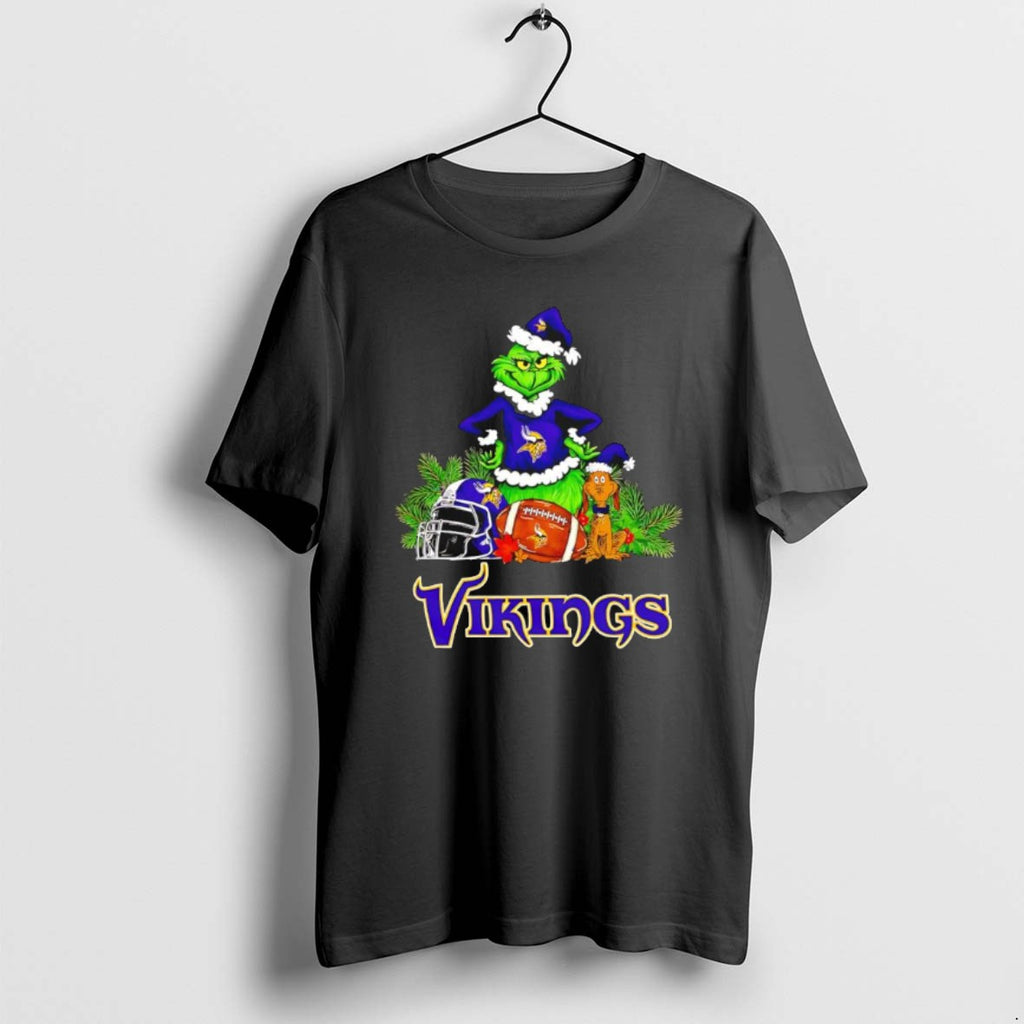 Official The Grinch And Max Minnesota Vikings Christmas Helmet Items T-Shirts, Hoodie, Sweatshirt | PopFlextees.com