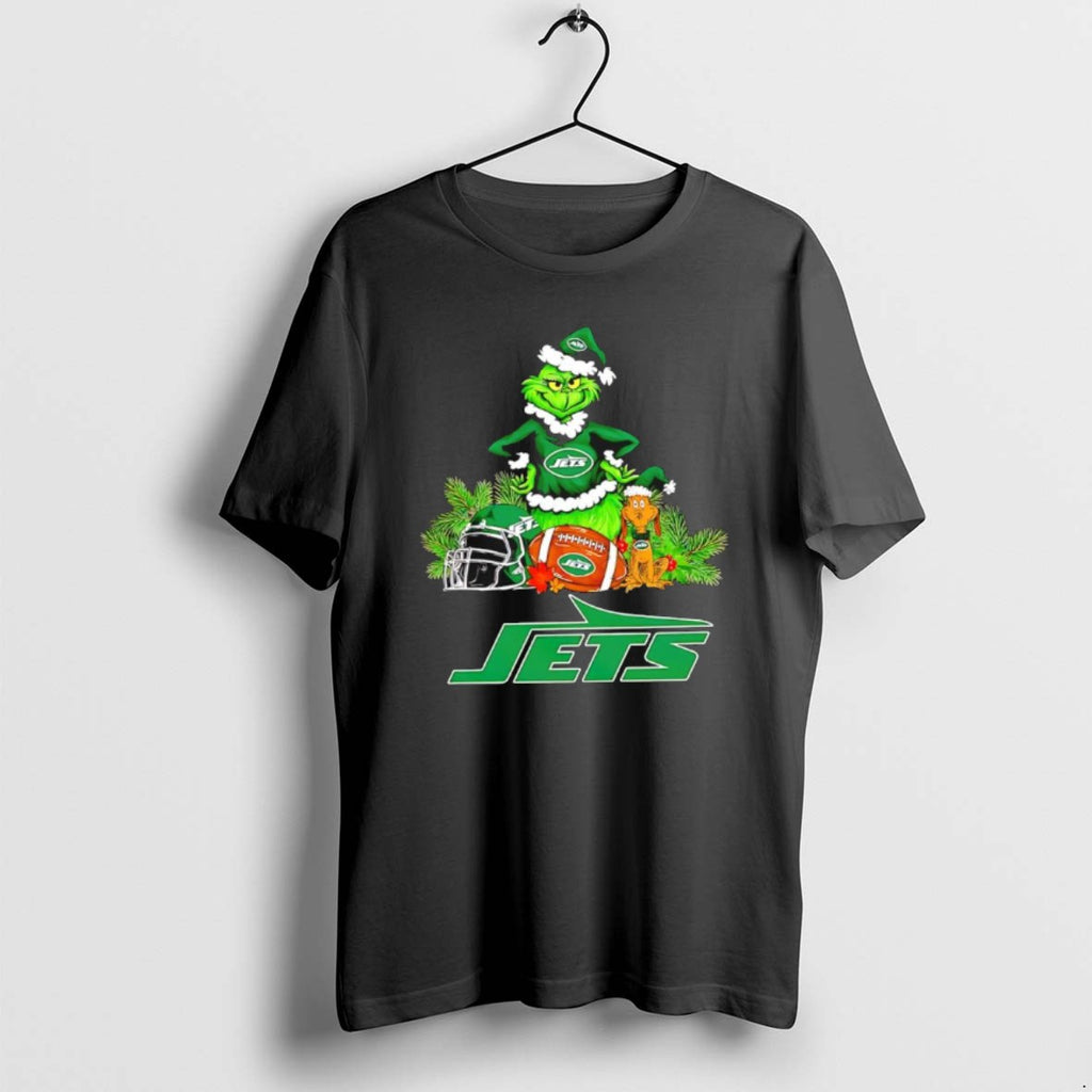 Official The Grinch And Max New York Jets Christmas Helmet Items T-Shirts, Hoodie, Sweatshirt | PopFlextees.com