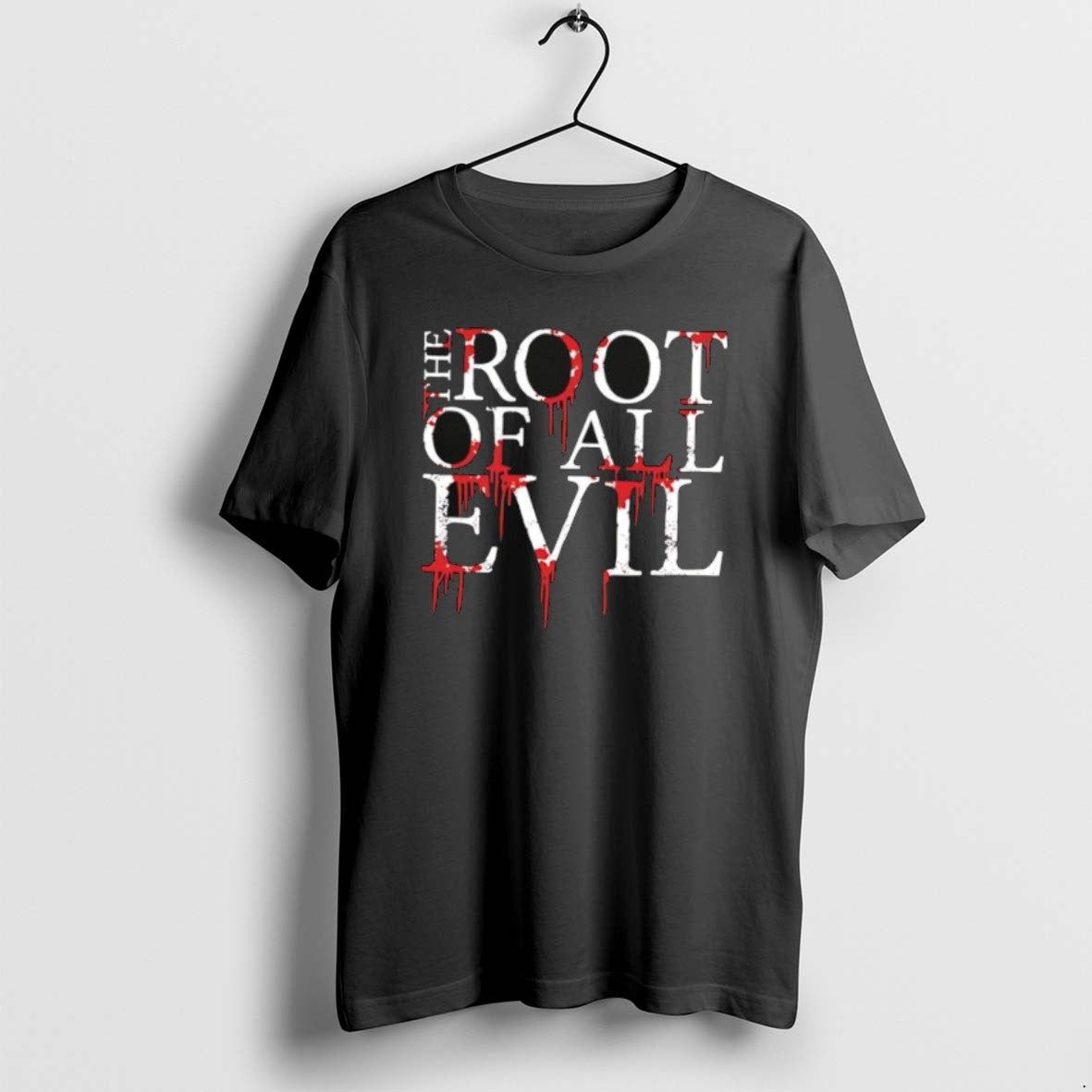 Official The Root Of All Evil Horrified Text T-Shirts, Hoodie, Sweatshirt | PopFlextees.com