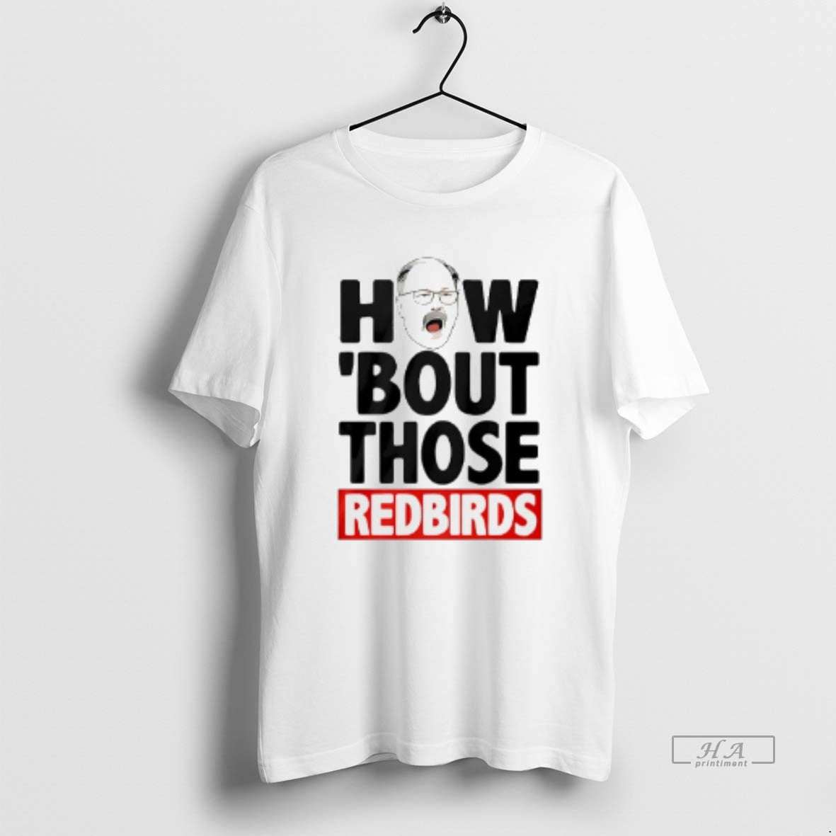 Official The Spack Stache How Bout Those Redbirds Funny T-Shirts, Hoodie, Sweatshirt | PopFlextees.com