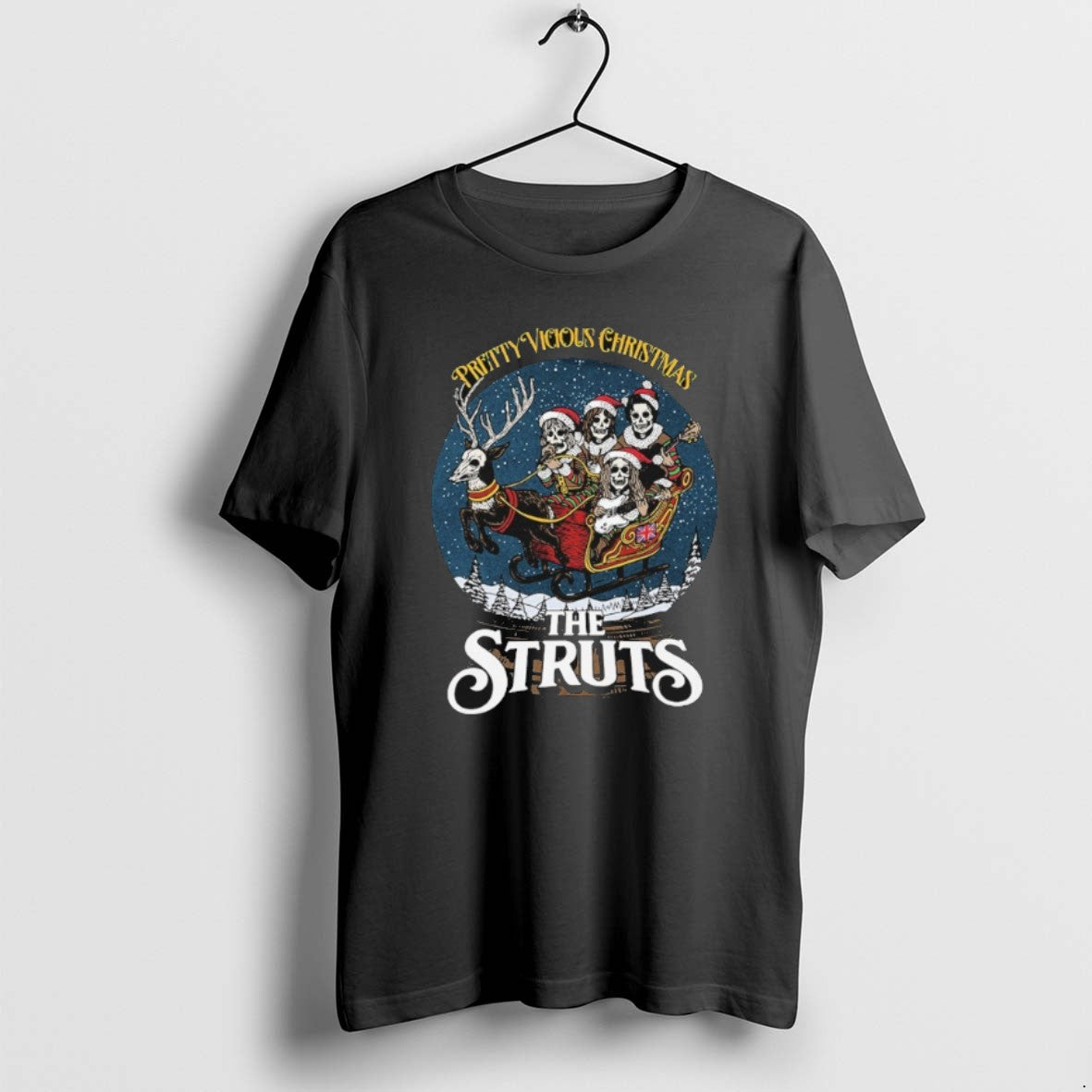 Official The Struts Pretty Vicious Christmas Reindeer Snow Globe T-Shirts, Hoodie, Sweatshirt | PopFlextees.com
