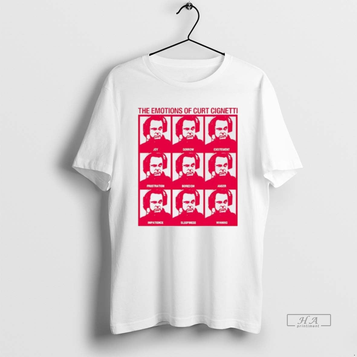 Official The Emotions Of Curt Cignetti Emotions T-Shirts, Hoodie, Sweatshirt | PopFlextees.com