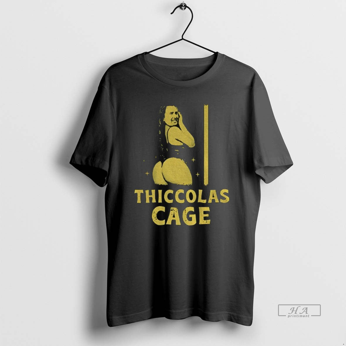 Official Thiccolas Cage Funny Meme Dark T-Shirts, Hoodie, Sweatshirt | PopFlextees.com