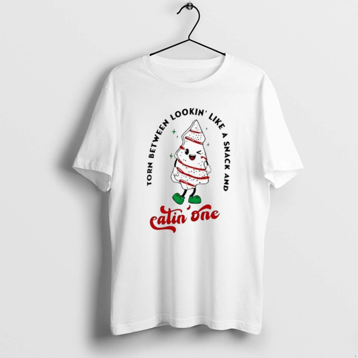 Official Torn Between Lookin Like A Snack And Eatin One Christmas T-Shirts, Hoodie, Sweatshirt | PopFlextees.com