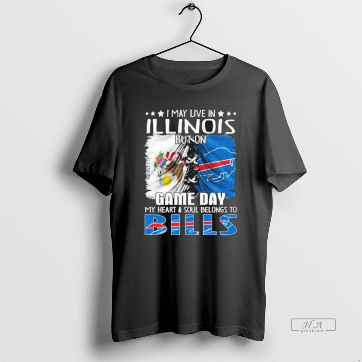 Official Trending Shirt I May Live In Illinois But On Gameday My Heart And Soul Hoodie, Sweatshirt | PopFlextees.com