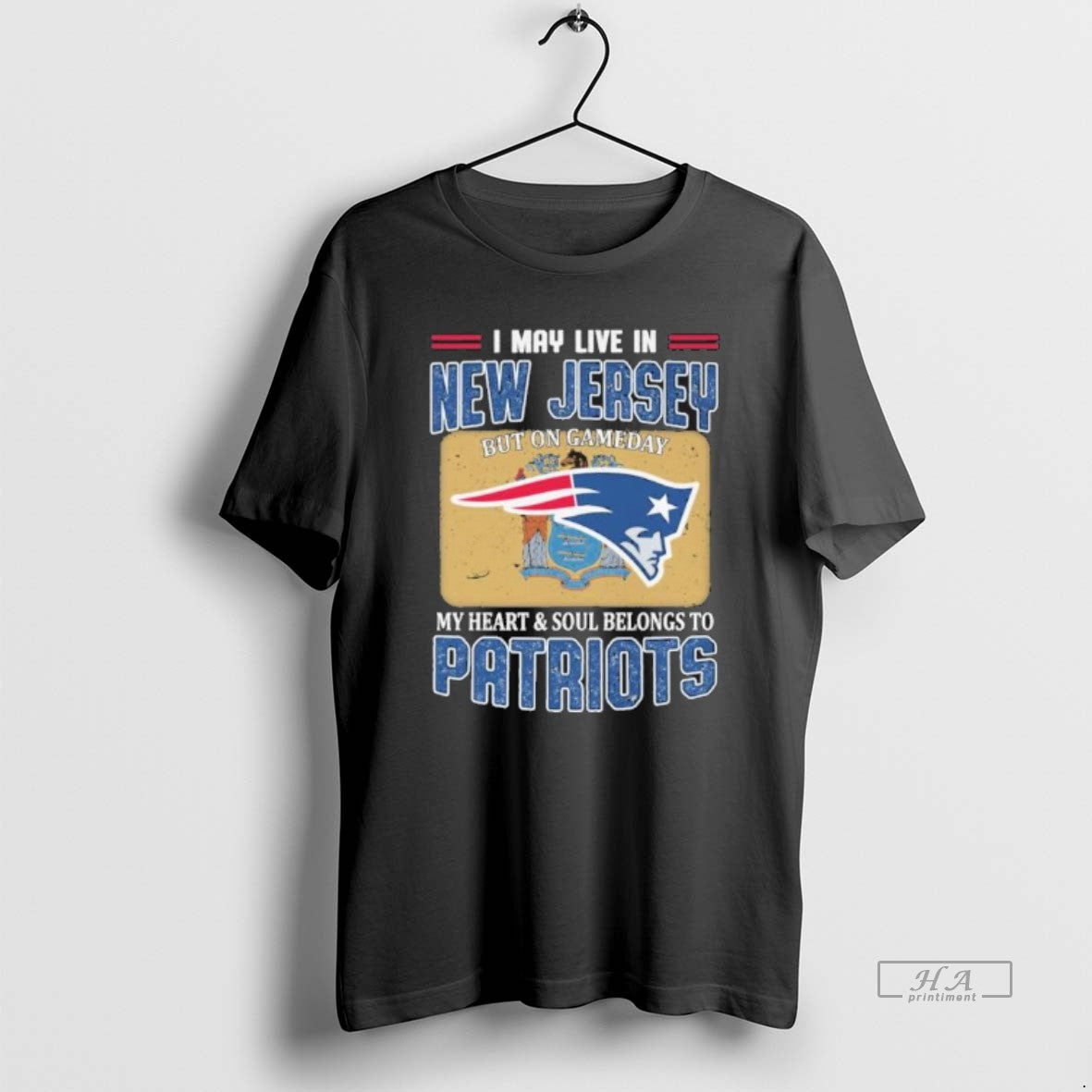 Official Trending Shirt I May Live In New Jersey But On Game Day My Heart Hoodie, Sweatshirt | PopFlextees.com
