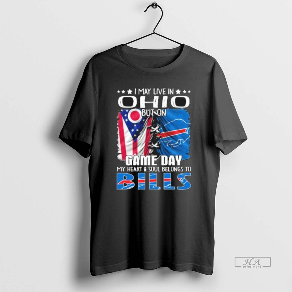 Official Trending Shirt I May Live In Ohio But On Gameday My Heart And Soul Hoodie, Sweatshirt | PopFlextees.com