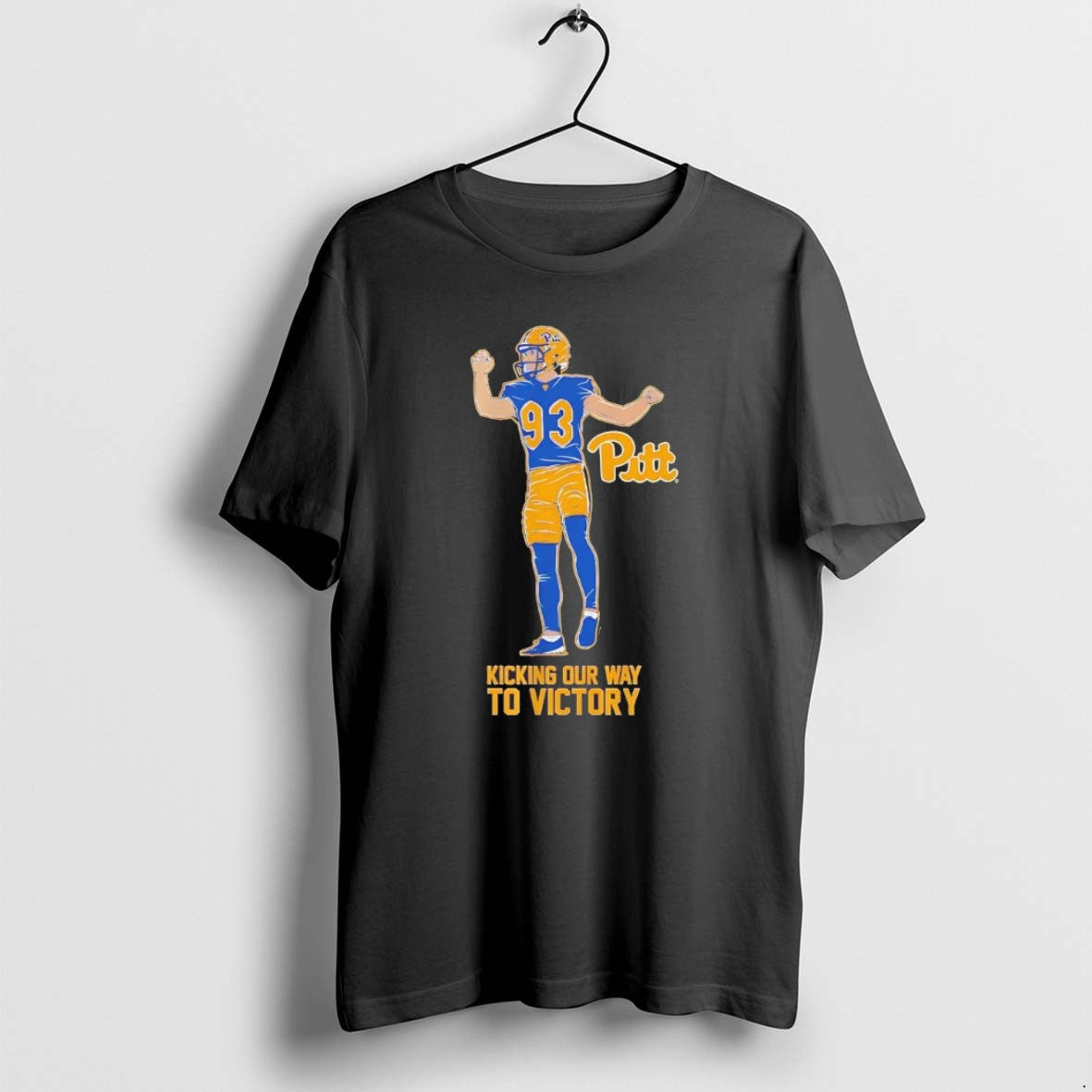 Official Trey Butkowski Kicking Our Way To Victory Pittsburgh Panthers Christmas Chriast T-Shirts, Hoodie, Sweatshirt