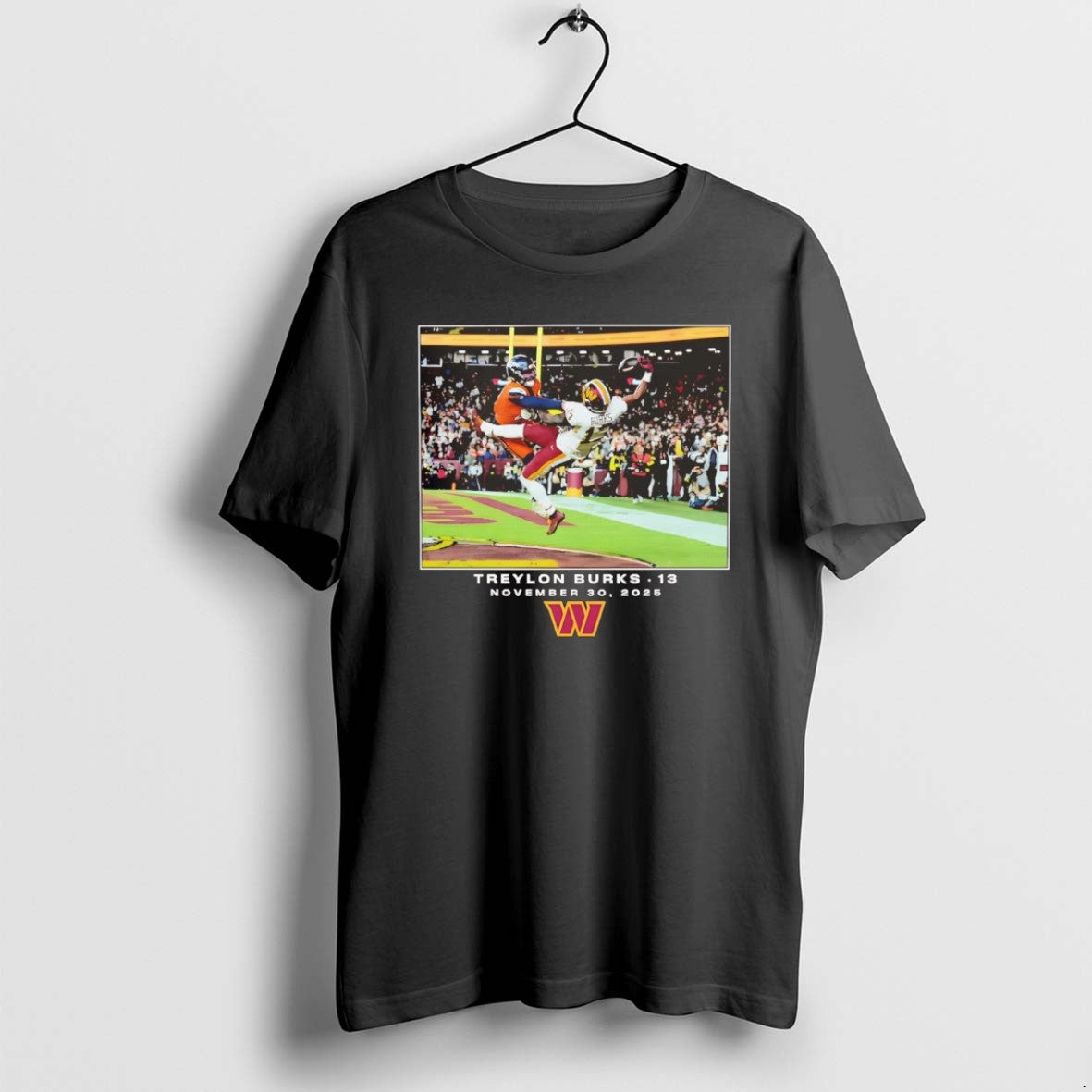 Official Treylon Burks Catching Moment Photo Washington Commanders Chriast T-Shirts, Hoodie, Sweatshirt | PopFlextees.com