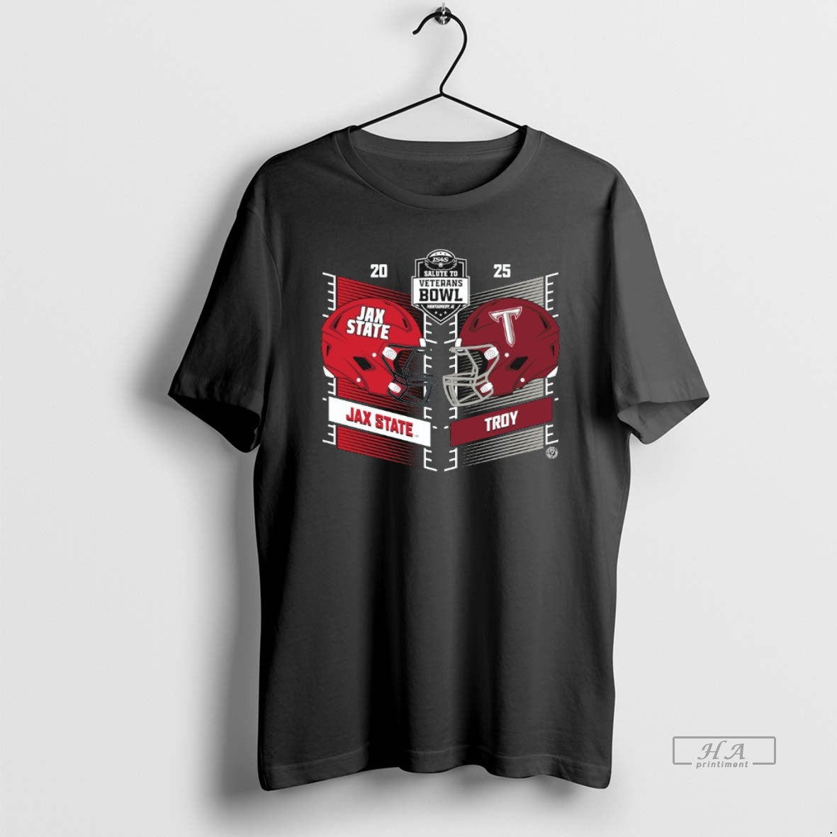 Official Troy Trojans Vs Jacksonville State Gamecocks 2025 Salute Veterans Bowl Head Heat T-Shirts, Hoodie, Sweatshirt