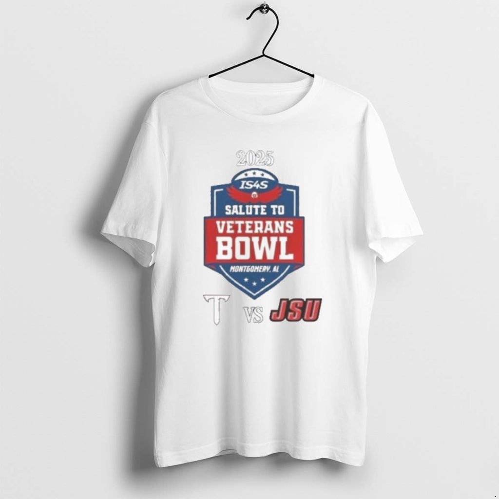 Official Troy Trojans Vs Jacksonville State Gamecocks 2025 Salute To Veterans Bowl T-Shirts, Hoodie, Sweatshirt