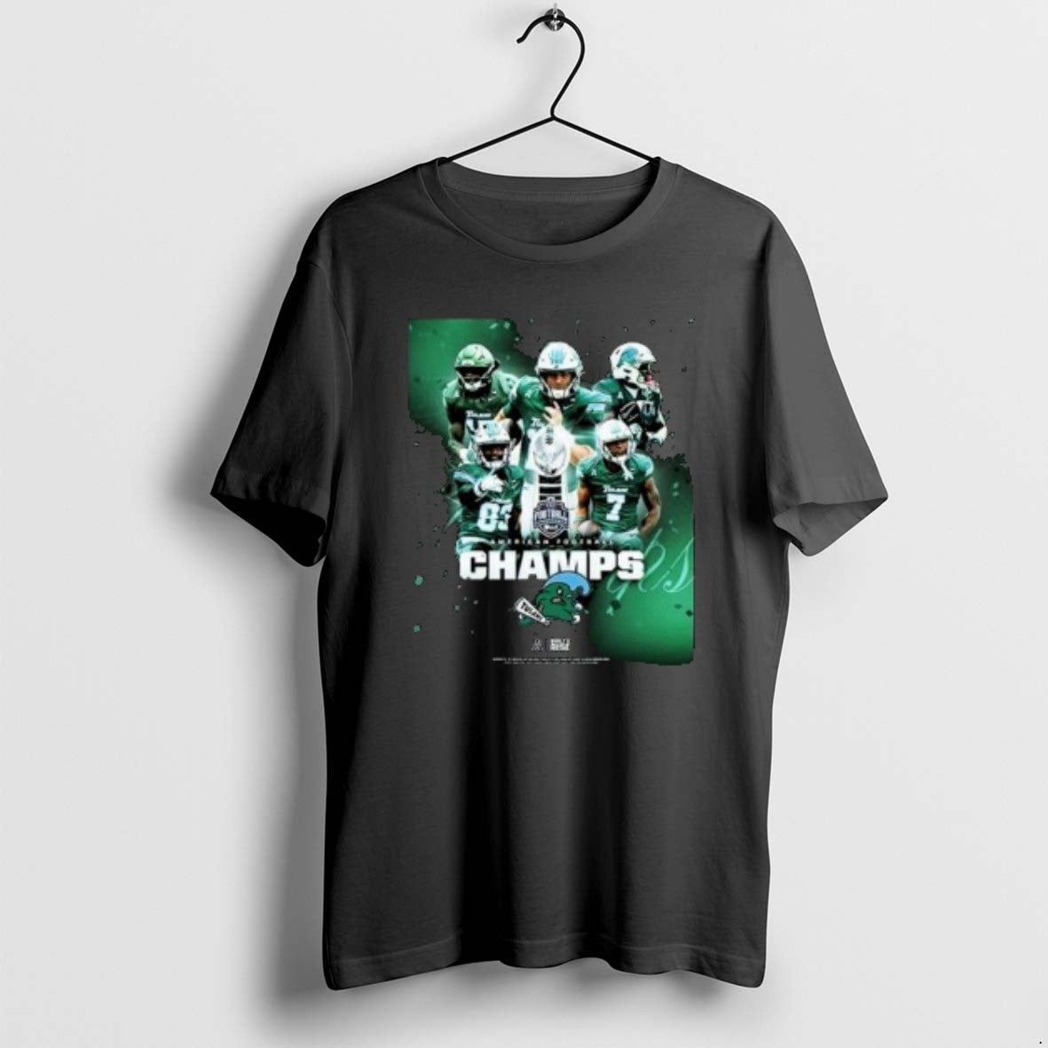 Official Tulane Football Champions 2025 American Football Championship Circle Black T-Shirts, Hoodie, Sweatshirt