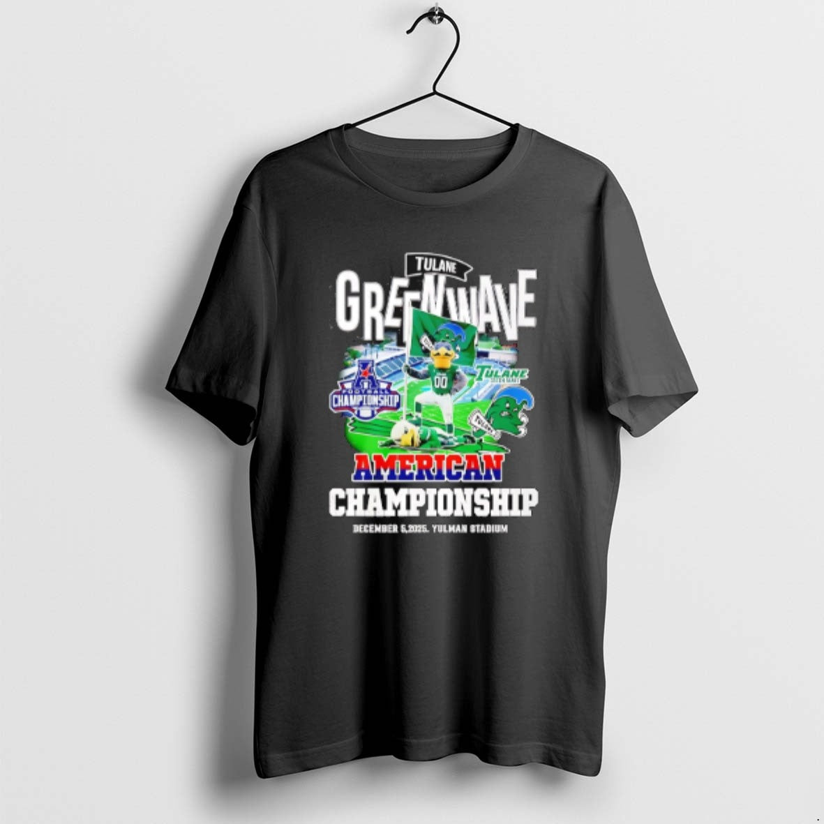 Official Tulane Green Wave 2025 American Championship Mascot T-Shirts, Hoodie, Sweatshirt | PopFlextees.com