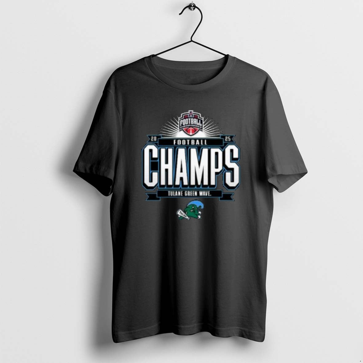 Official Tulane Green Wave 2025 The American Football Champions Locker Room Circle Black T-Shirts, Hoodie, Sweatshirt