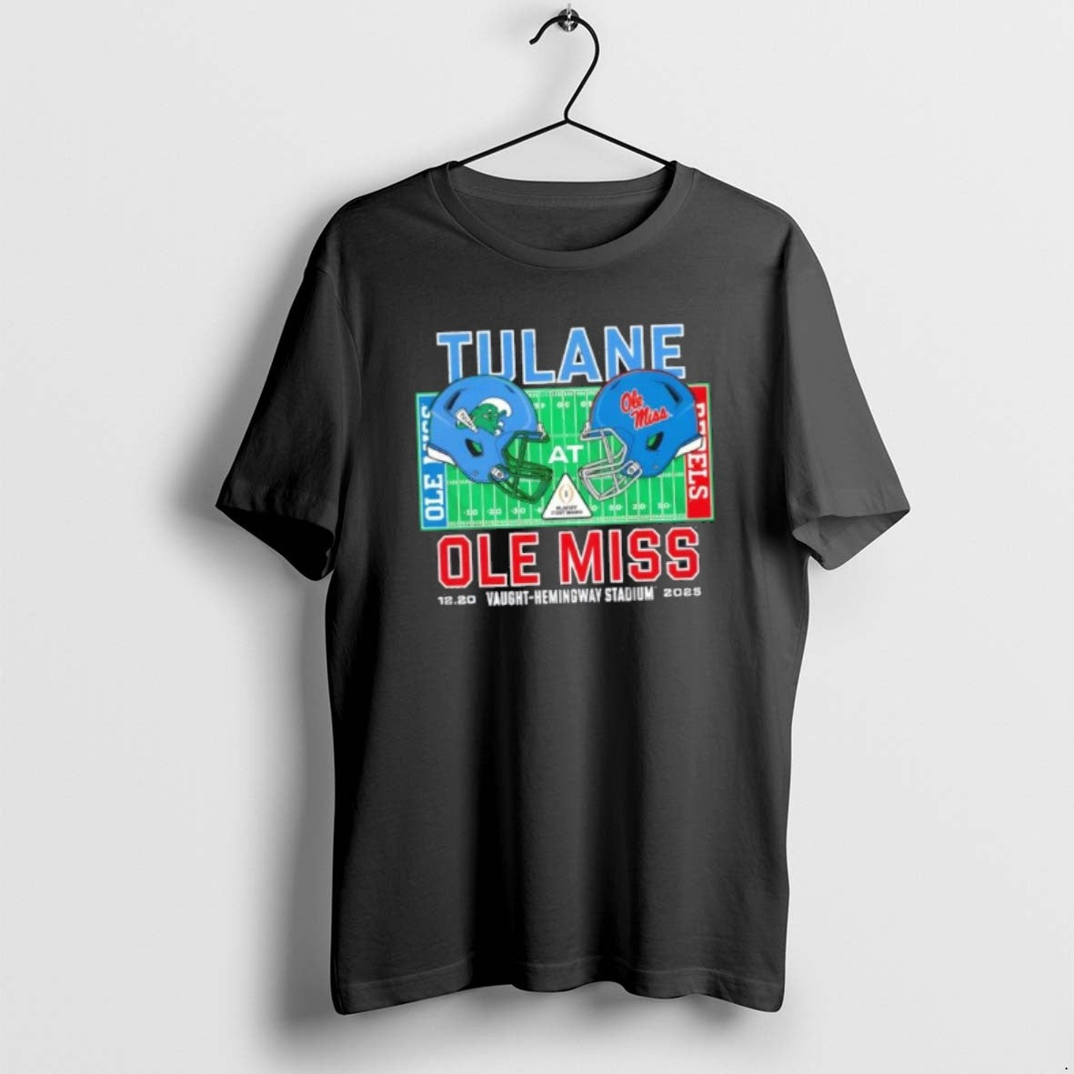Official Tulane Vs Ole Miss 2025 College Football Helmets Playoff T-Shirts, Hoodie, Sweatshirt | PopFlextees.com