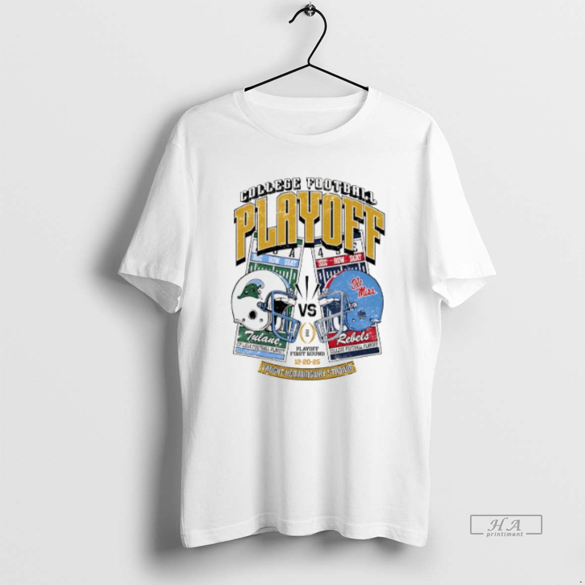 Official Tulane Vs Ole Miss 2025 College Football Playoff Helmet Ticket T-Shirts, Hoodie, Sweatshirt | PopFlextees.com