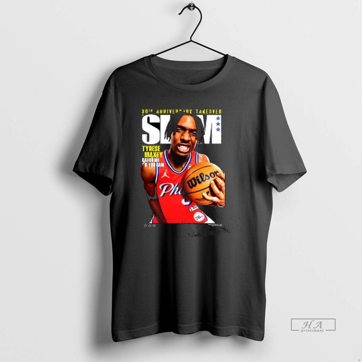 Official Tyrese Maxey Philadelphia 76ers Nba Slam 30th Anniversary Takeover T-Shirts, Hoodie, Sweatshirt | PopFlextees.com