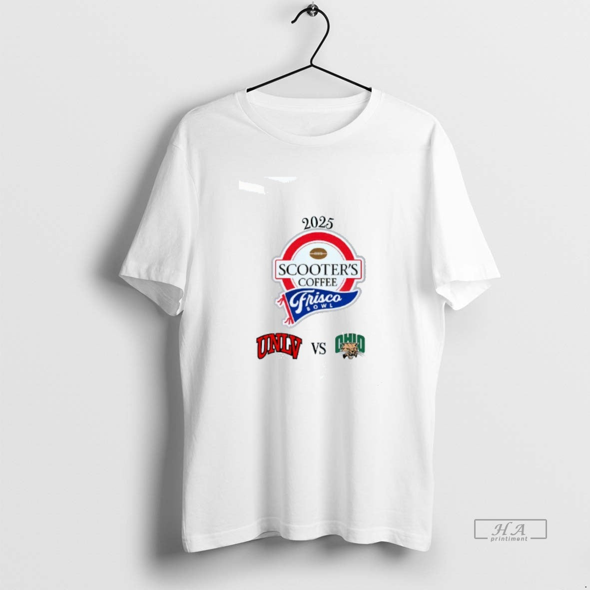 Official Unlv Rebels Vs Ohio Bobcats 2025 Frisco Bowl Mens White T-Shirts, Hoodie, Sweatshirt | PopFlextees.com