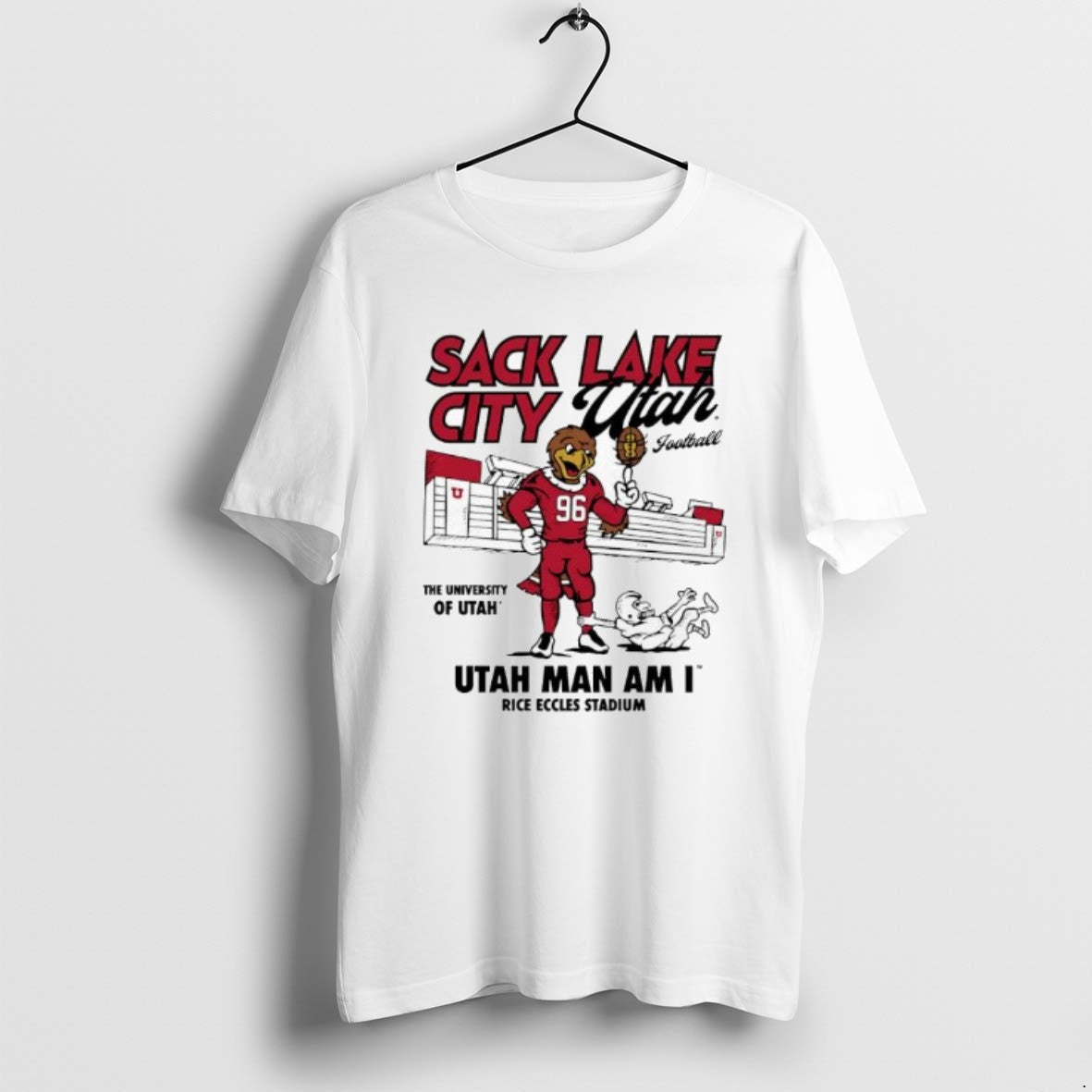 Official Utah Sack Lake City Football Utah Man Am I Rice Eccles Stadium T-Shirts, Hoodie, Sweatshirt | PopFlextees.com