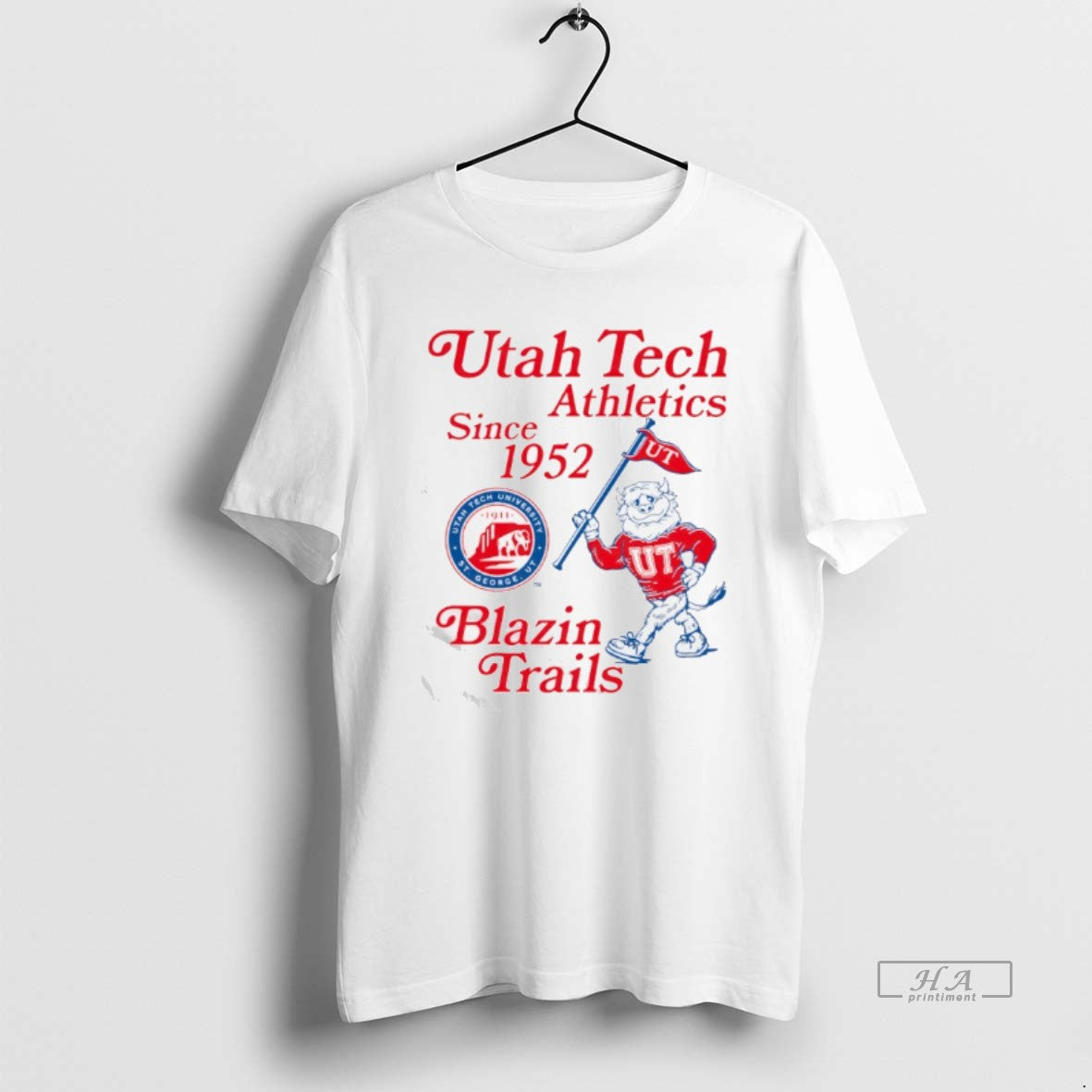Official Utah Tech Athletics Since 1952 Blazin Trails T-Shirts, Hoodie, Sweatshirt | PopFlextees.com
