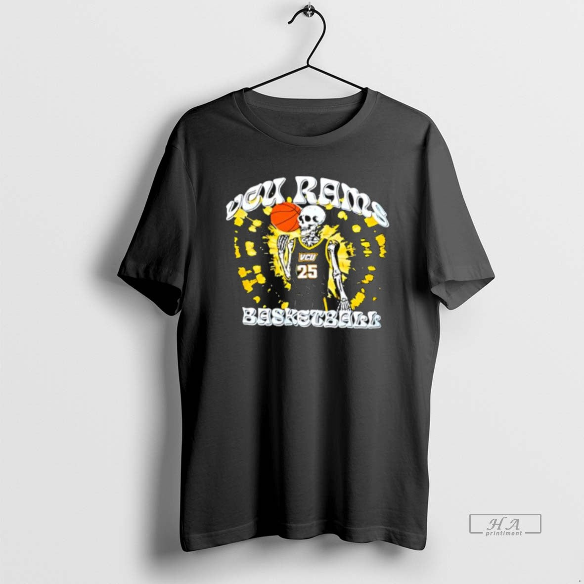 Official Vcu Rams Basketball Skeleton T-Shirts, Hoodie, Sweatshirt | PopFlextees.com
