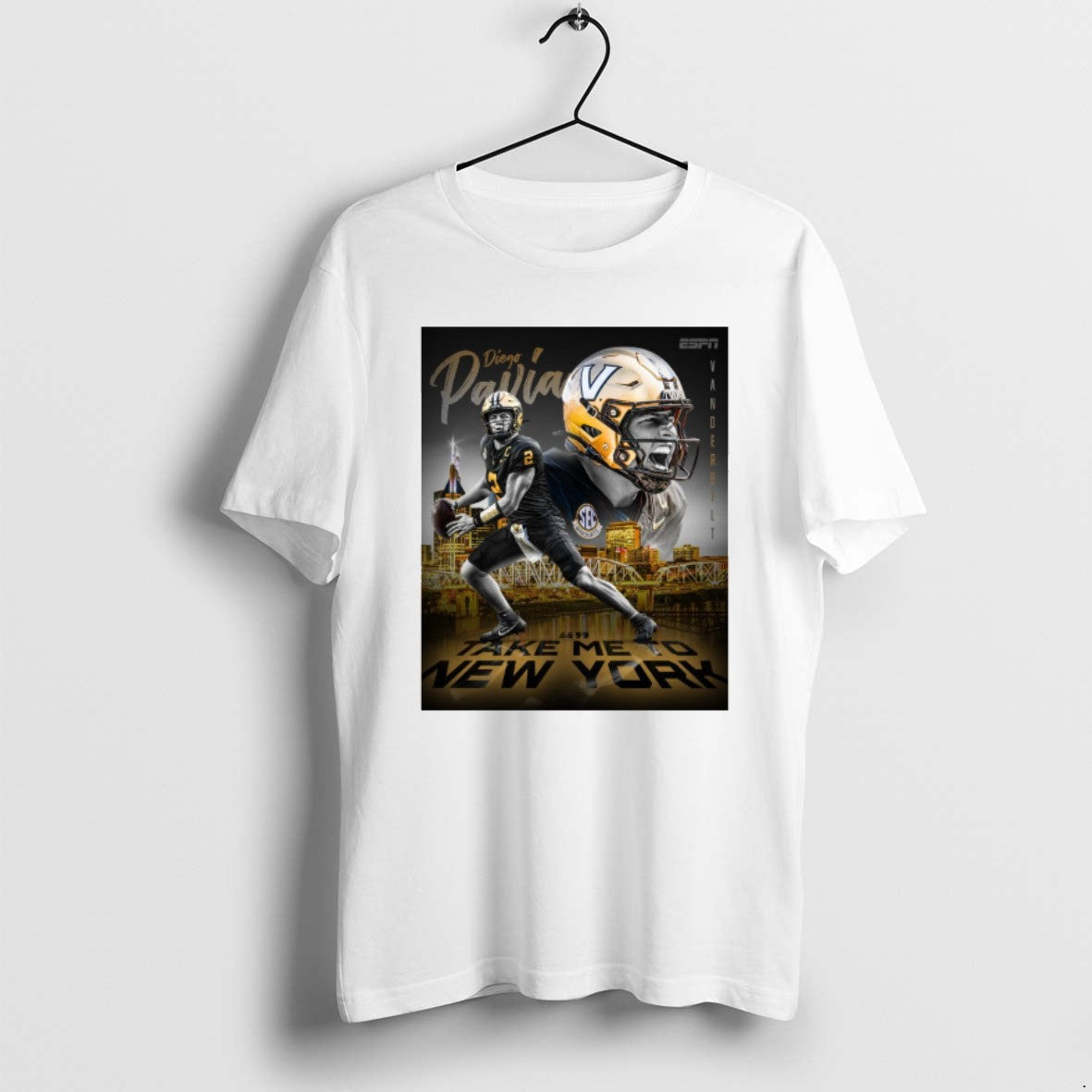 Official Vanderbilt Diego Pavia Take Me To New York 2025 T-Shirts, Hoodie, Sweatshirt | PopFlextees.com