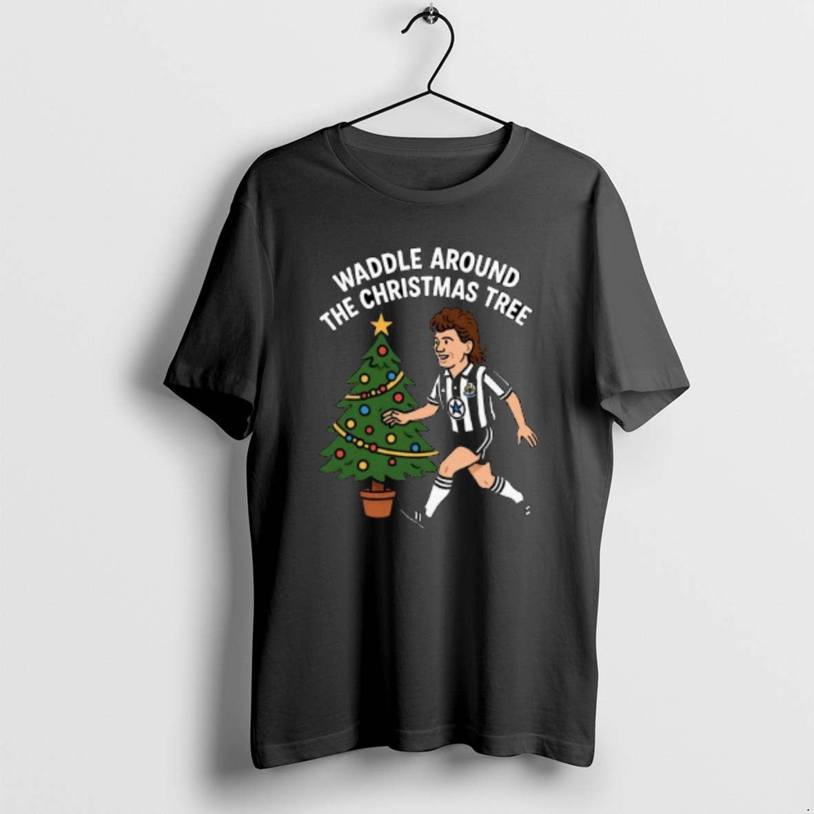 Official Waddle Around The Christmas Tree Newcastle Circle Black T-Shirts, Hoodie, Sweatshirt | PopFlextees.com
