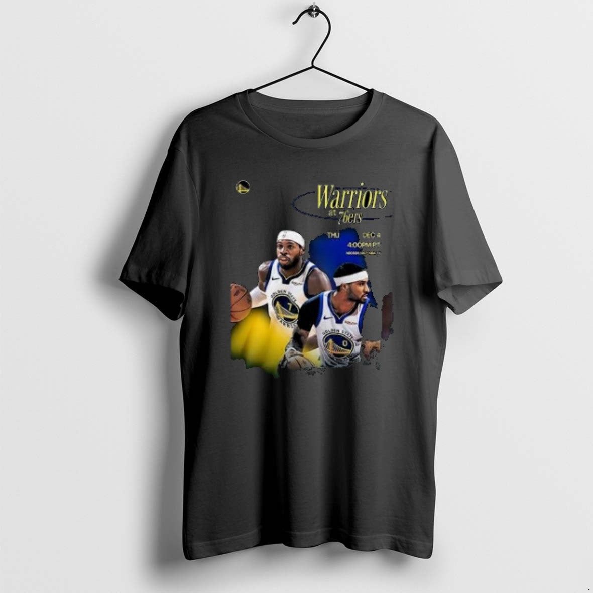 Official Warriors At 76ers Thu Dec 4 Circle Black T-Shirts, Hoodie, Sweatshirt | PopFlextees.com