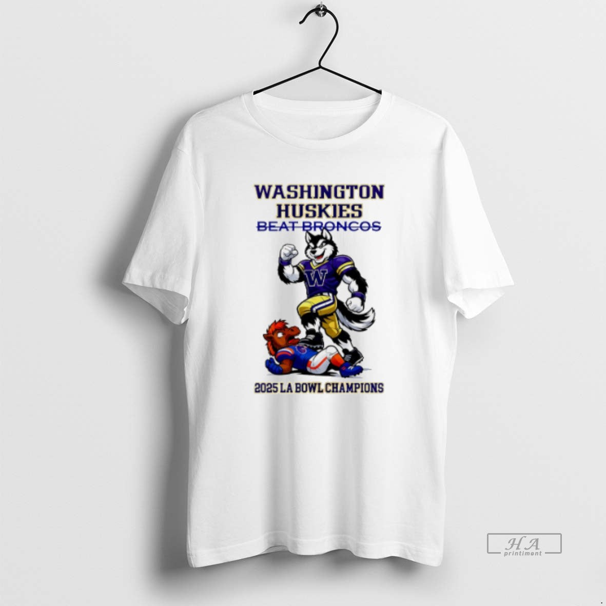 Official Washington Huskies 2025 La Bowl Champions Beat Broncos Mascot T-Shirts, Hoodie, Sweatshirt | PopFlextees.com
