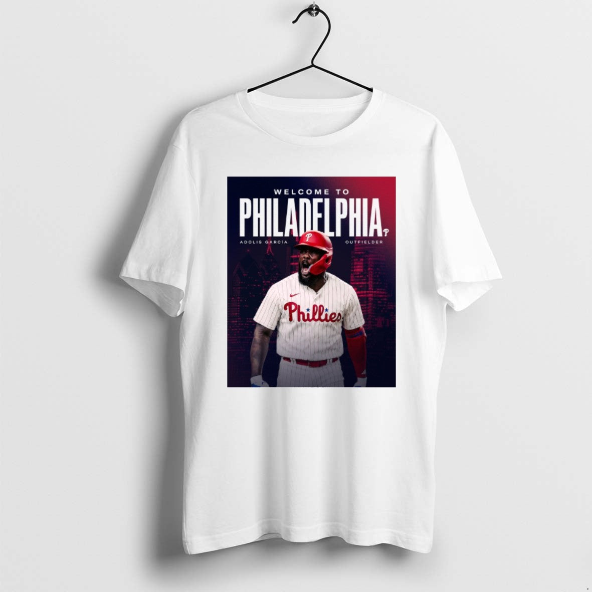 Official Welcome To Philadelphia Phillies Adolis Garcia El Bombi Outfielder T-Shirts, Hoodie, Sweatshirt | PopFlextees.com