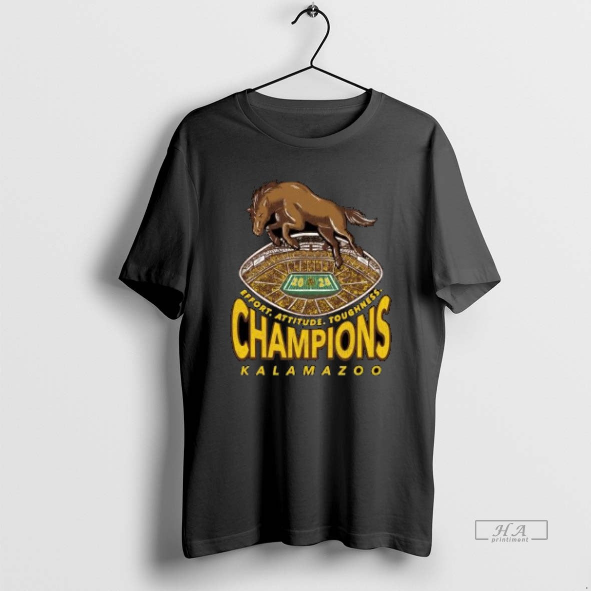 Official Western Michigan Broncos Kalamazoo Conference Champions Effort Attitude Toughness 2025 Circle Black T-Shirts,...