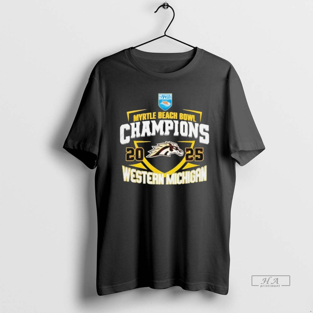 Official Western Michigan Football 2025 Myrtle Beach Bowl Champions Logo T-Shirts, Hoodie, Sweatshirt | PopFlextees.com