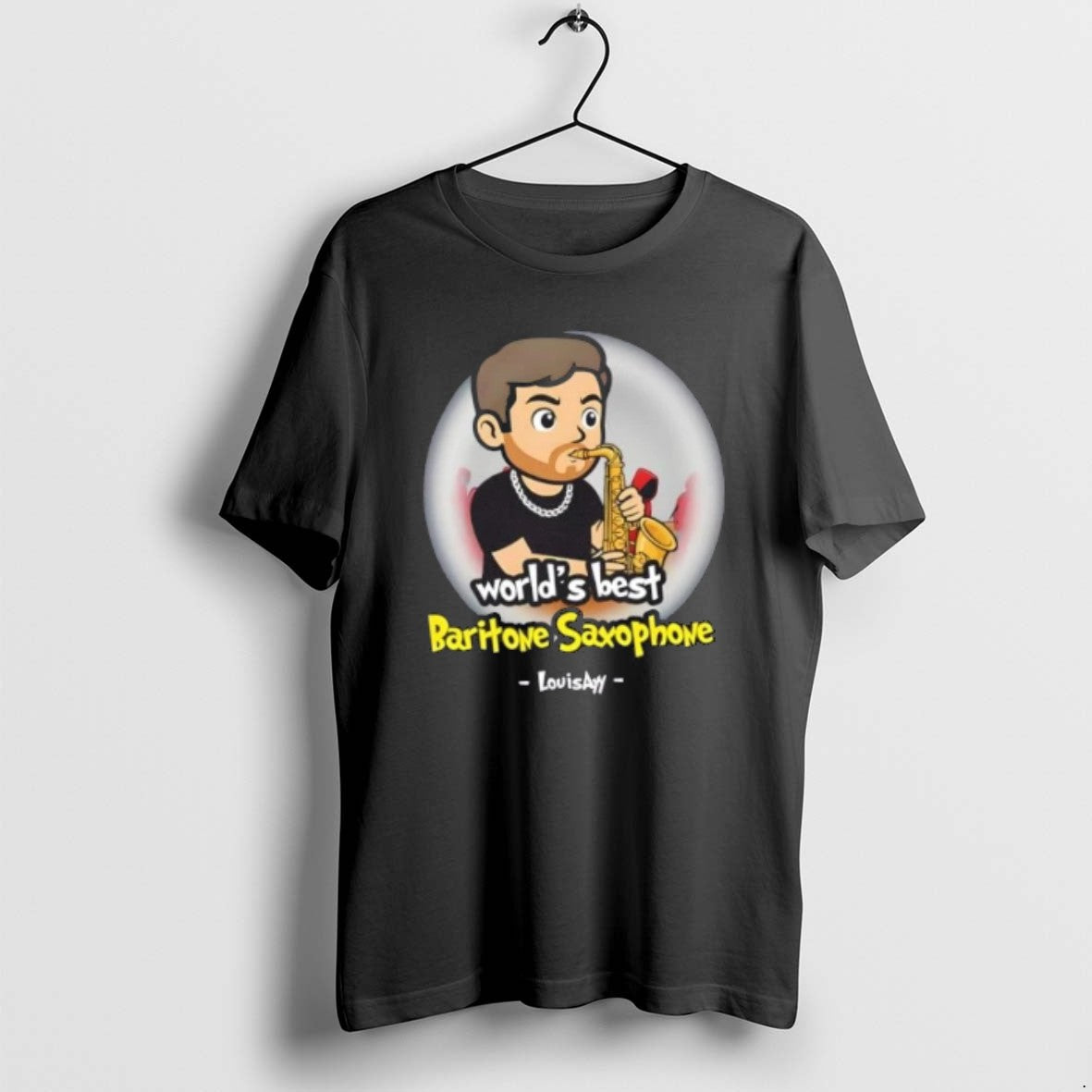 Official Worlds Best Baritone Saxophone Cartoon T-Shirts, Hoodie, Sweatshirt | PopFlextees.com